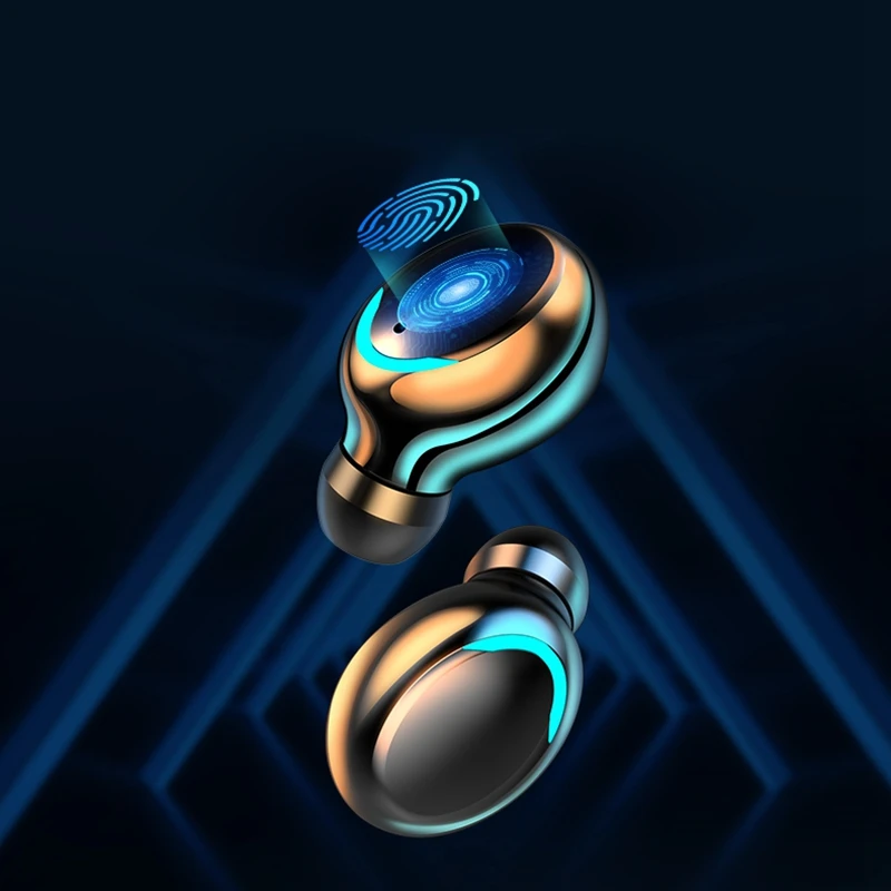 New F9 7 Bluetooth Headset TWS Wireless Earbuds Dual Stereo Surround HIFI Earphone Running Sport Bluetooth Headphones