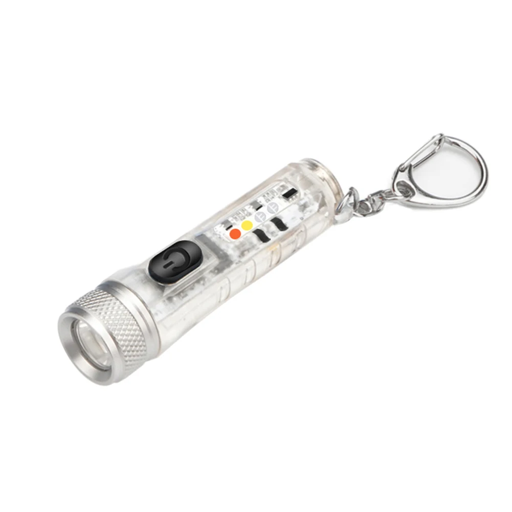 Mini Keychain Torch USB Rechargeable LED Light Waterproof Flashlight with Buckle Outdoor Emergency Lighting Tool vintage flashlights Flashlights