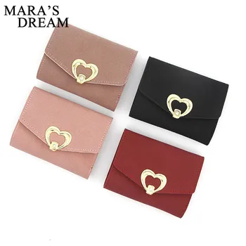 

Mara's Dream 2019 Korean Women's Short Wallet Solid Color Candy Color Clutch Bag Small Girl Cute Small Tri-Fold Wallet