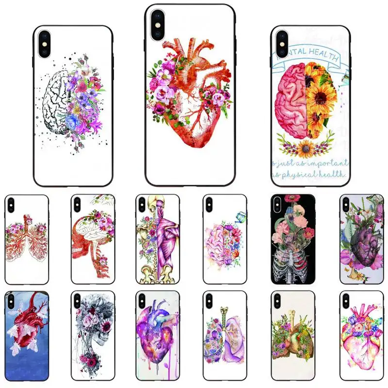 Акварельный Художественный Цветочный орган для IphoneX XS 11 11Pro 55s SE6 6splus7 8 SE 2020