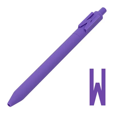 W 1 шт. Smodapen 36 красочные буквы шариковые ручки 0,5 мм черный сердечник креативные конфеты английская цифровая ручка - Цвет: W