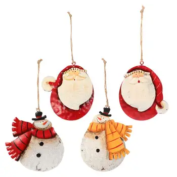 

4pcs Creative Christmas Decorations Snowman Christmas Hanging Drop Chic Festive Hanging Decor Christmas Decor for Tree Door