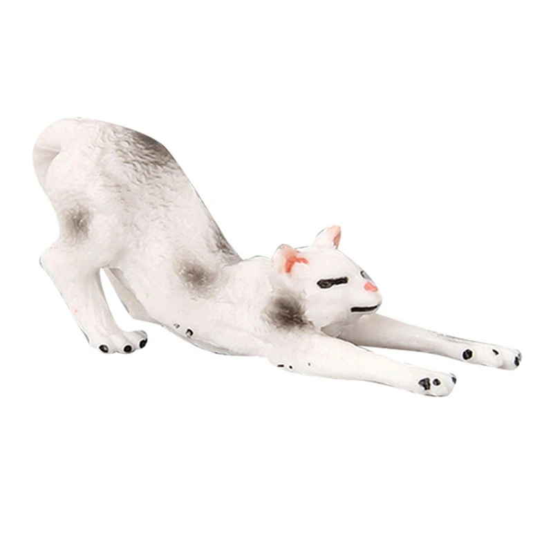 Simulation Mini Cat Animal Model Toys Small Plastic Figures Home Decor Figurine Decoration Accessories For Kids Toys