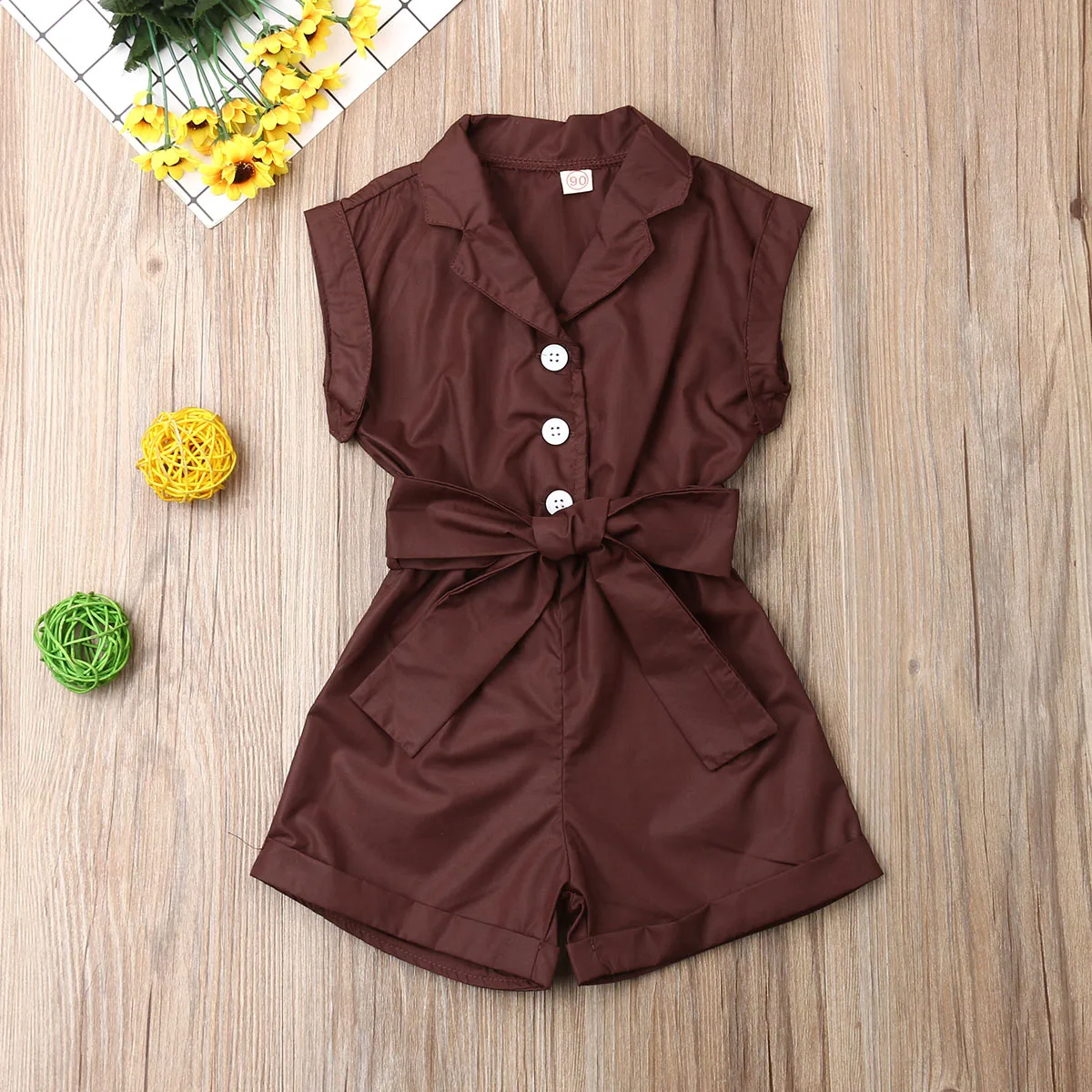 

Pudcoco Newborn Baby Girl Clothes Solid Color Sleeveless Shirt Romper Jumpsuit One-Piece Outfit Sunsuit Clothes Summer