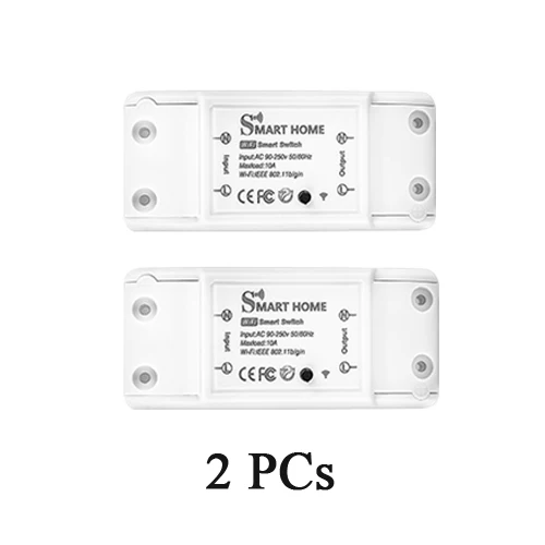 2 PCs Wifi выключатель Tuya умная лампа реле умный таймер выключателя света приложение беспроводной пульт дистанционного управления работает с Amazon Alexa Google Home - Цвет: 2 PCs