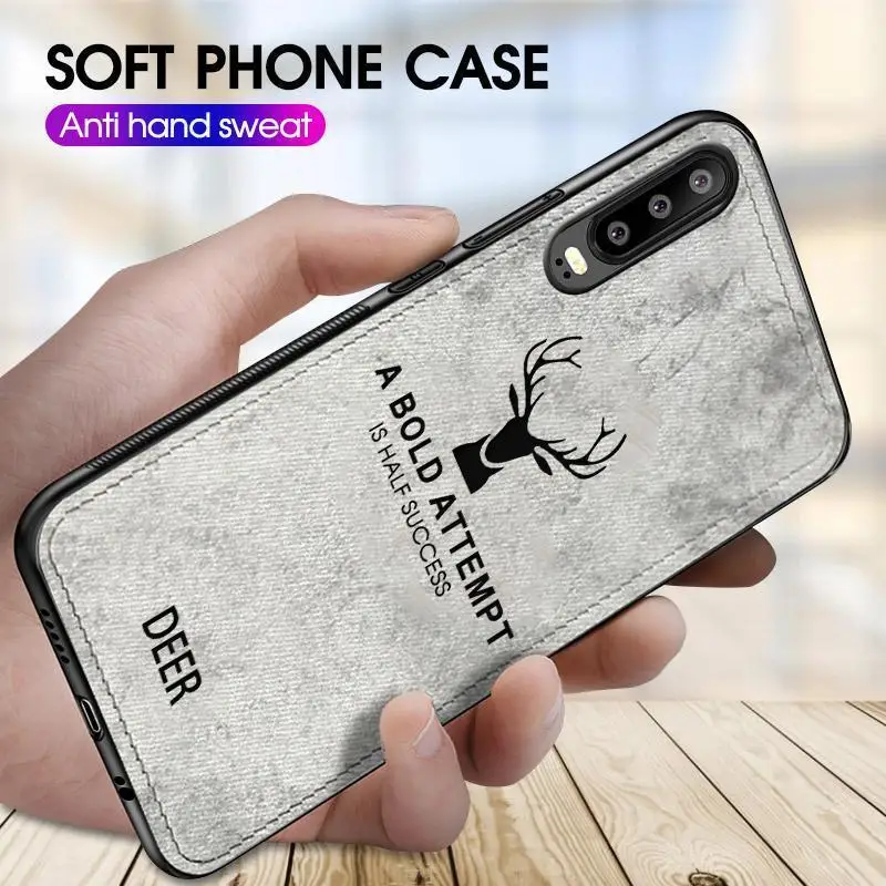 Тканевый чехол для телефона Huawei Nova 5T мягкие тканевые чехлы с рисунком оленя P Smart Z