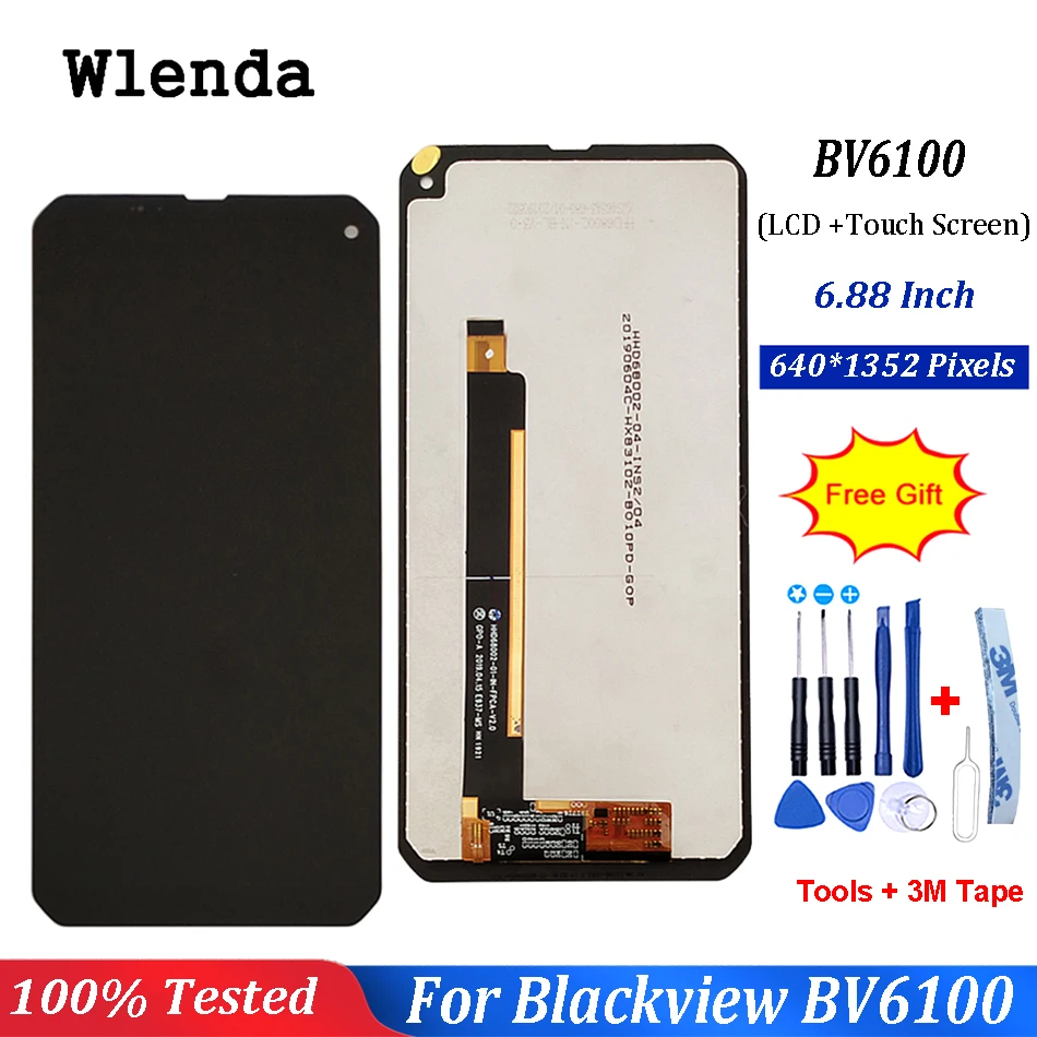 

6.88inch For Blackview Bv6100 LCD Display and Touch Screen Tested Repair Parts With Free Tools For Blackview bv6100 Phone