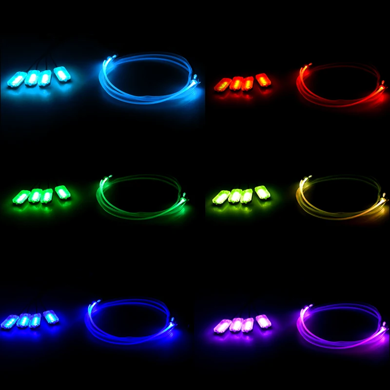  Led Car Interior Ambient Atmosphere Light Rgb App Remote Control Optic Fiber Auto Foot Center Conso - 4000505487403