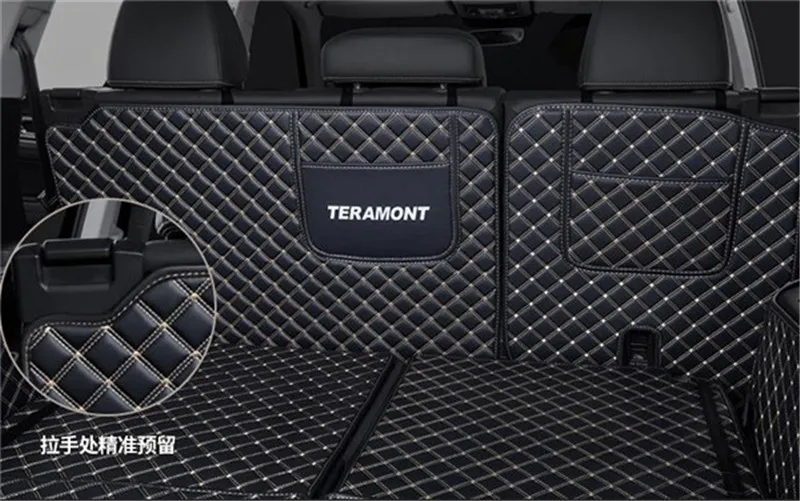 Автомобильный Стайлинг для Volkswagen Teramont/Atlas-, автомобильный полностью окруженный полиуретановый коврик для багажника, багажный коврик, задний бокс, автомобильные аксессуары