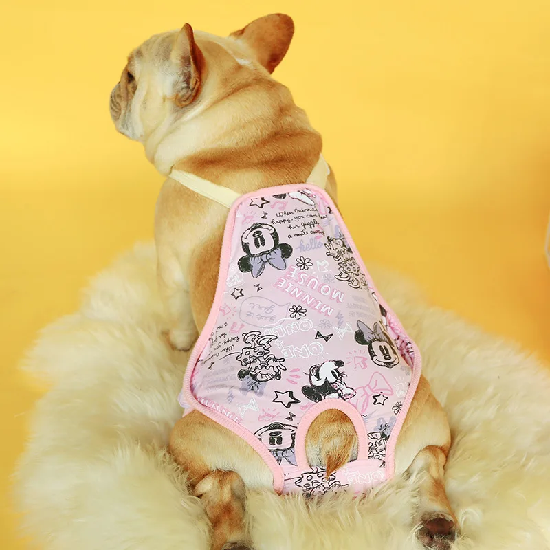 Wegreeco Frenchie Dog Diapers Female No Tail Hole,Washable Pet French
