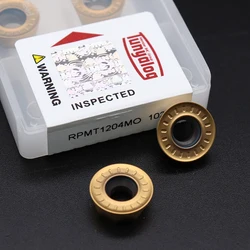 Tour à insertion en carbure de haute qualité, RPMT1204 MO 1020, outils CNC, fraise de finition pour l'acier, 10 pièces, RPMT 1204 