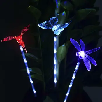 

3Pcs Outdoor Dragonfly/Butterfly/Hummingbird Waterproof Solar LED Lawn Lights