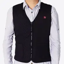 Регулируемый унисекс с холодостойкими карманами на молнии без рукавов USB Электрический нагревательный жилет