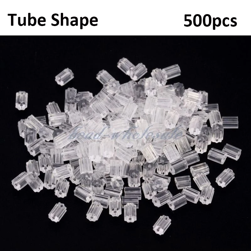 500Pcs Tube style 500/1000 шт Мягкая силиконовая резиновая серьга задние стопоры для серьги-гвоздики, сделай сам, серьги аксессуары Findings трубка в виде пули для ушей Вилки - Цвет: 500Pcs Tube style