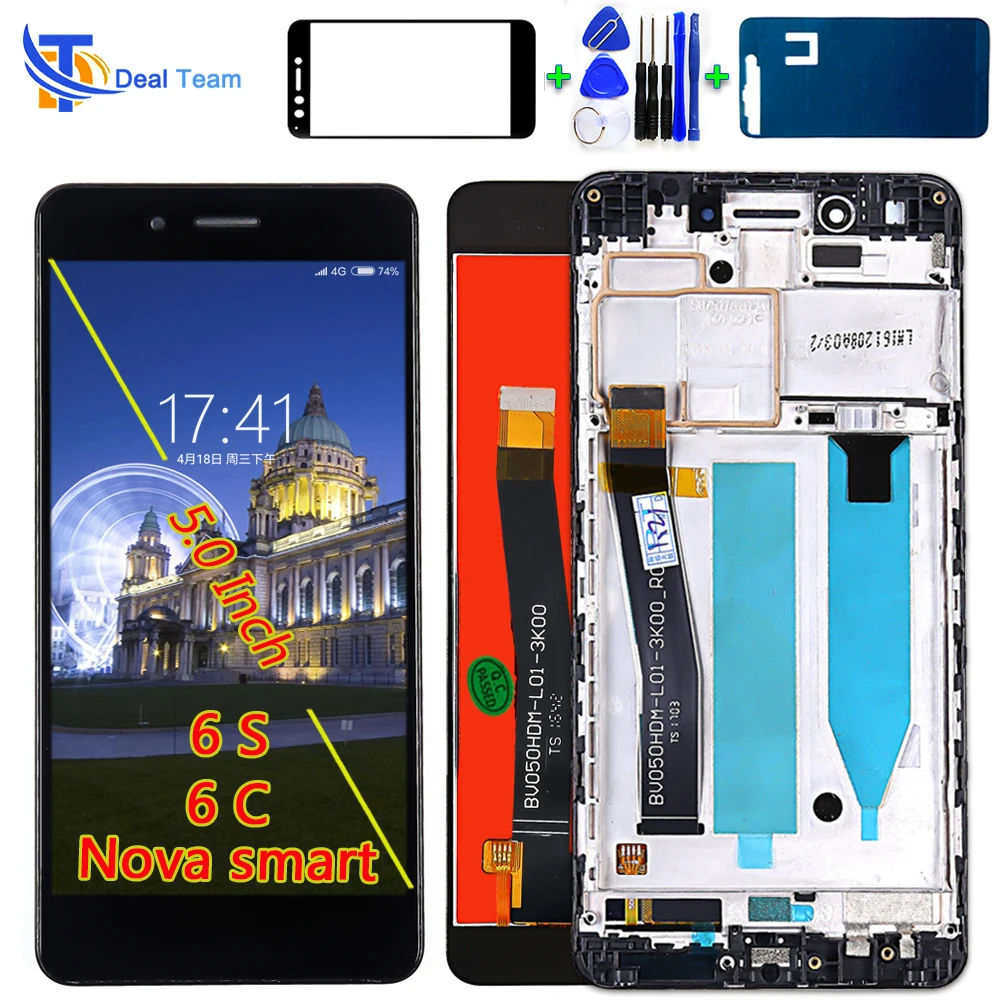 

Deal Team LCD Display for Huawei Nova Smart 5.0 inch Touch Screen Digitizer Assembly For huawei Honor 6C Frame with Free Tools