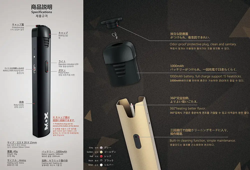 mox edge 1000 мАч высокое качество электронная сигарета vape наборы керамический сердечник 0,9-ом