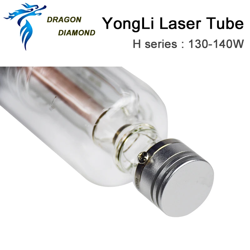 DRAGON DIAMOND Yongli H6 130W-140W CO2 Laser Tube Wooden Box Packing Length1650mm Dia.70mm CO2 Laser Engraving Cutting Machine
