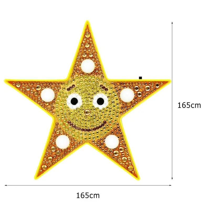 DIY Special Shape Drill Diamond Painting Star Light Diamond Embroidery Lamp Led Night Light Needlework Craft Gift Home Decor
