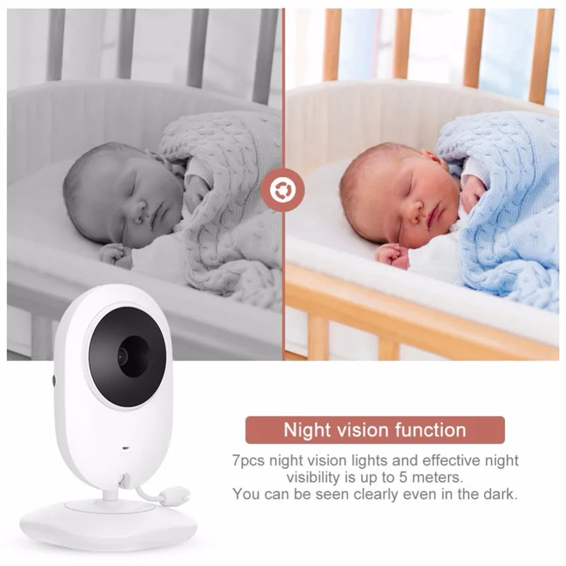M-Care 4.3inch Wireless Video Baby Monitor 2 Way Talk Baby Monitor With Camera Support 4 Cameras VO
