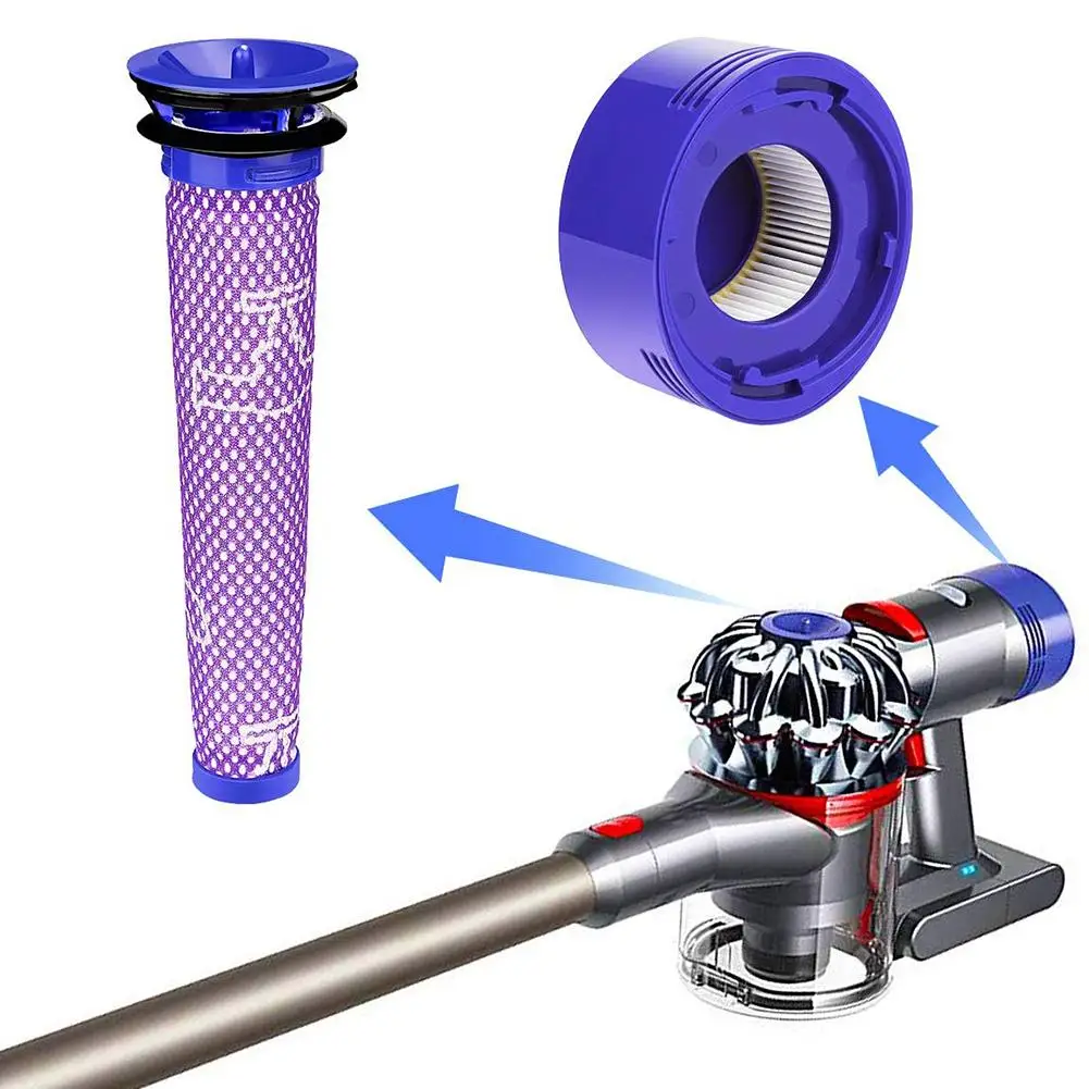 Пред-и пост-фильтр HEPA фильтр комплект для Dyson V7 V8 Передняя и задняя сторона МОТОРНЫЙ ФИЛЬТР вакуумный очиститель воздуха Hepa фильтр Замена