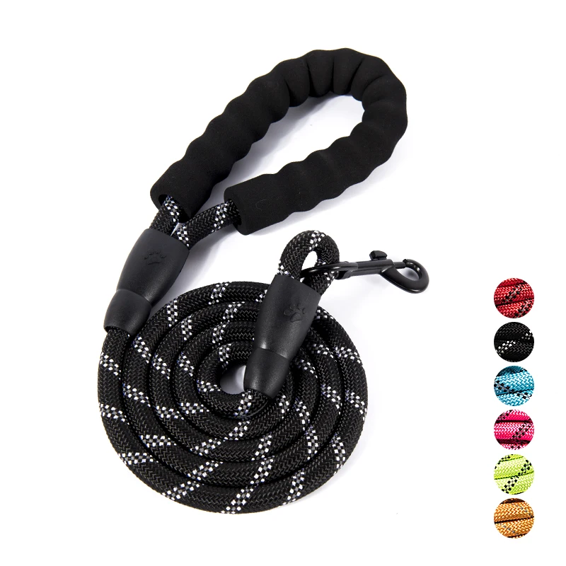 

Dog leash for runing training Nylon pet dog leash leather dog belt Mountain Climbing Reflective Rope for Small Medium large dogs