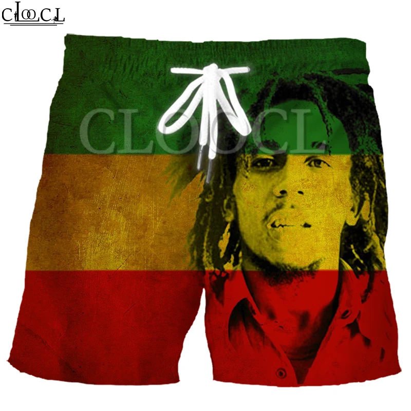 CLOOCL Singer Reggae Creator Bob Marley 3D Print Fashion Men Shorts Loose Harajuku Summer Beach Casual Hip Hop Wild Shorts