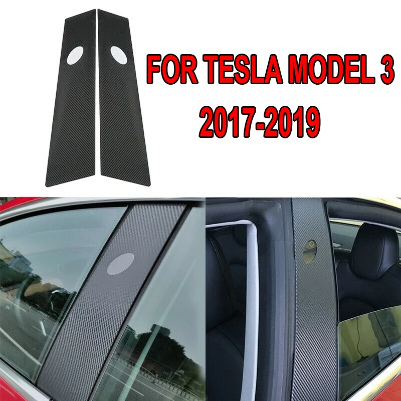 Автомобильные двери окна столбы столба крышка стикер отделка часть для Tesla модель 3-19