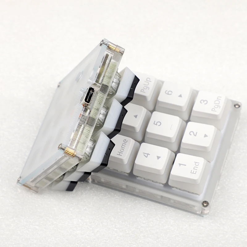 tipo c mx Teclado Mecânico Numpad para Jogos Photoshop Key Qmk Hotswap Ymdk Suporte Rgb Função Macro - Imagem 4