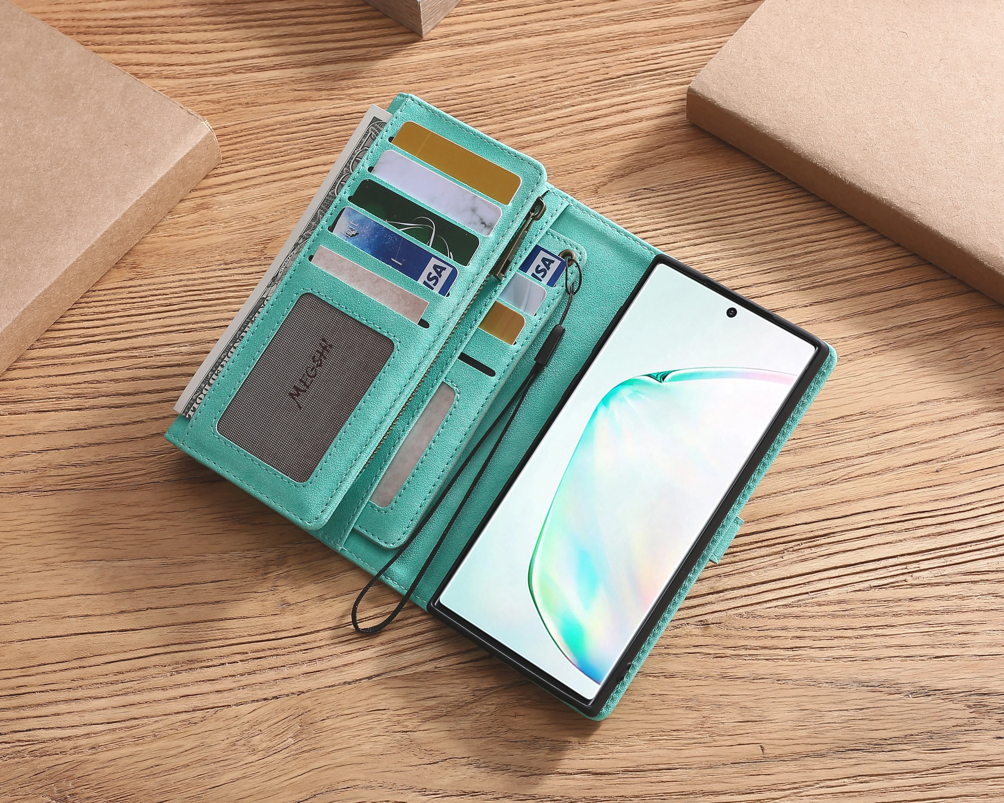 MEGSHI кожаный чехол-книжка с магнитом на заднюю панель подходит для Samsung note10 Чехол Многофункциональный Galaxy S8 9 10 A50 A70 чехол-Кобура