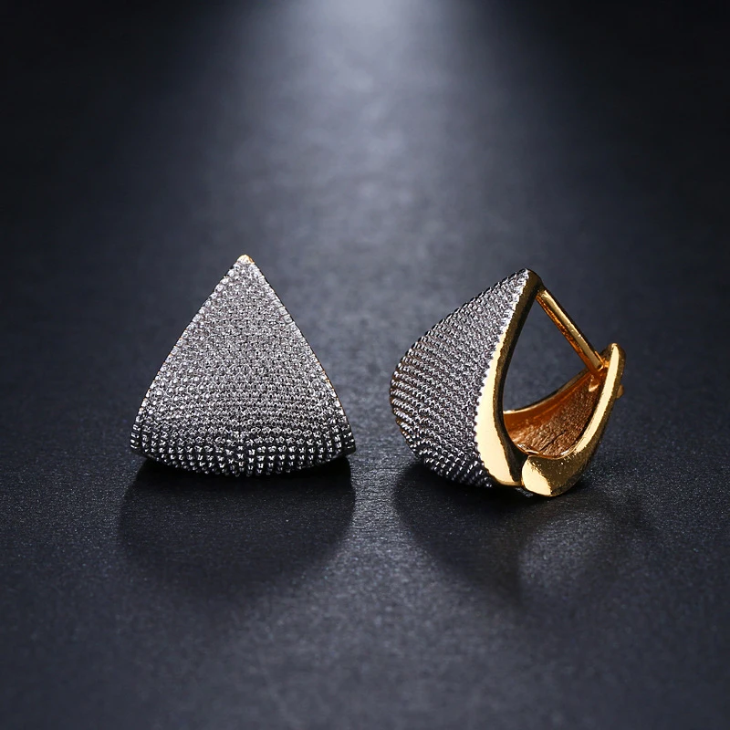 Модные двухцветные оригинальные геометрические серьги ZG ювелирные изделия для