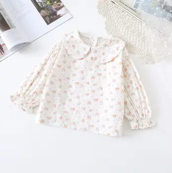 

2020 New Style Girls Printed Shirt Spring Fashion Baby Girls Blouse Kids Tops 1-6 Years