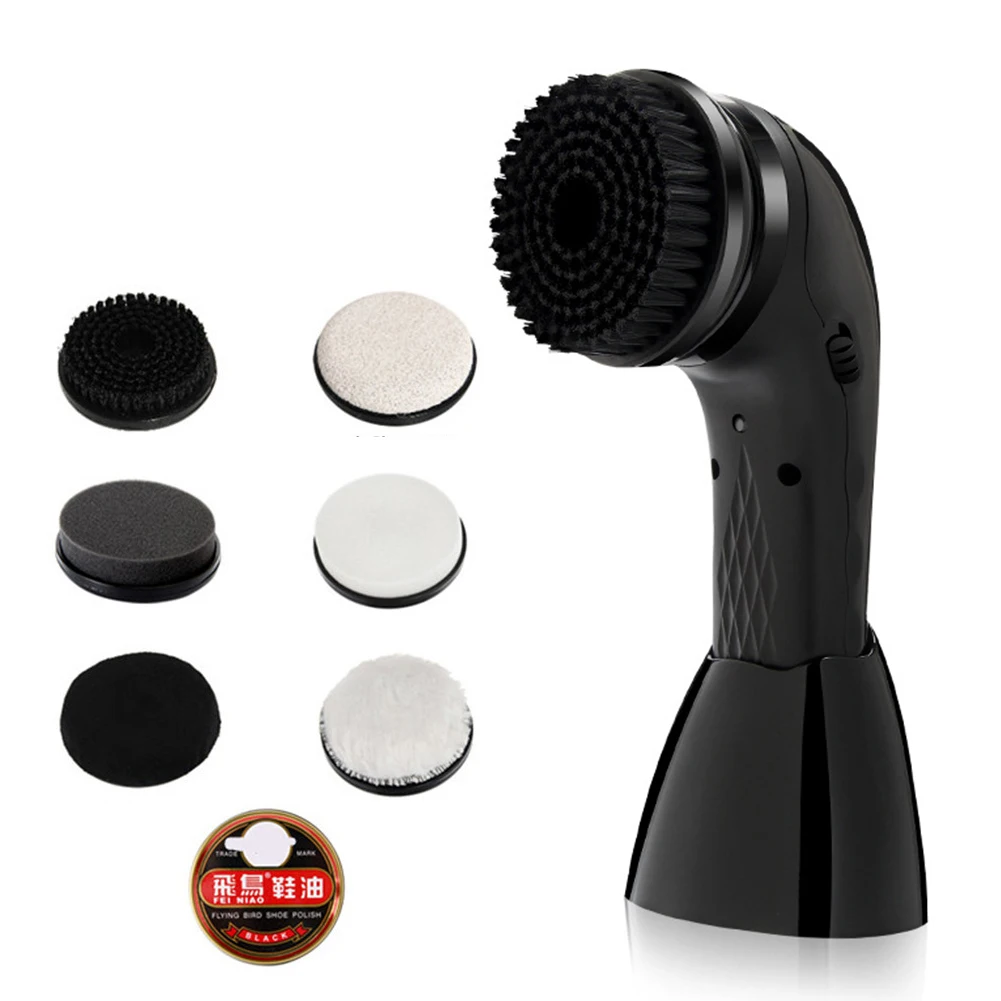 

USB Rechargeable Battery Powered Electric Shoe Brush Shine Polisher Cleaning Handheld Leather Maintenance Remove Dust Automatic