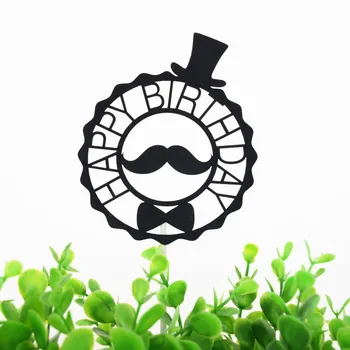 

Cake Toppers Flags Glitter Moustache Hat Kids Happy Birthday Cupcake Topper Wedding Bride Baby Shower Party Baking DIY 20pc/lot