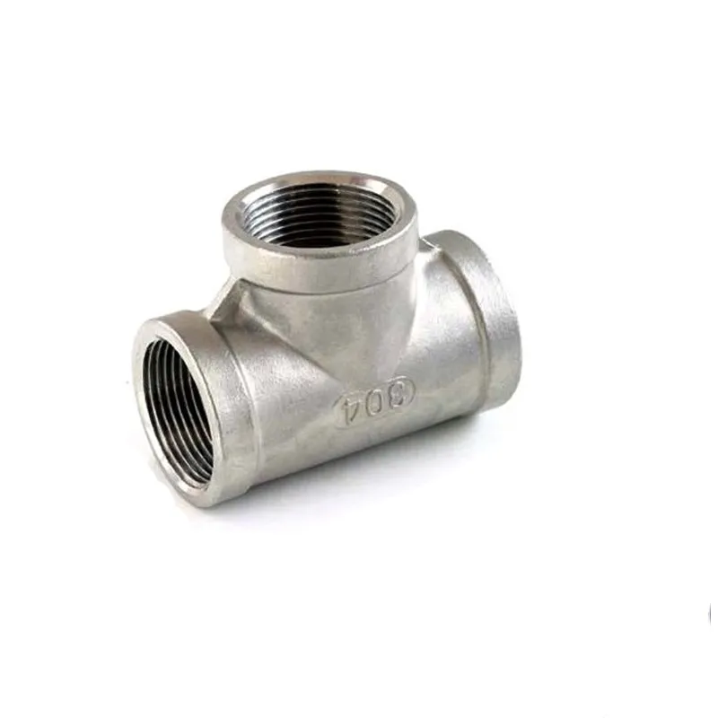 

1-1/4" Tee 3 way Threaded Pipe Fittings Stainless Steel SS 304 Female x Female x Female Tee 81mm Length