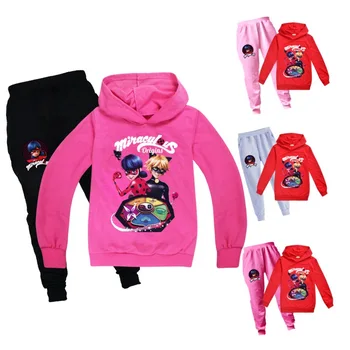 

Boys Girls Clothing Sets Children Cotton Sport Suit Kids ladybug Cartoon T-shirt And Pants Set Baby Kids Fashion Clothes