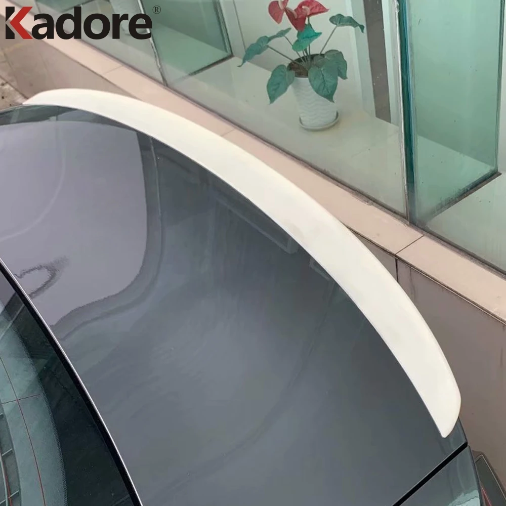 Для Mazda 3 Axela 2019 2020 АБС пластик углеродное волокно цвет задний спойлер на крыло