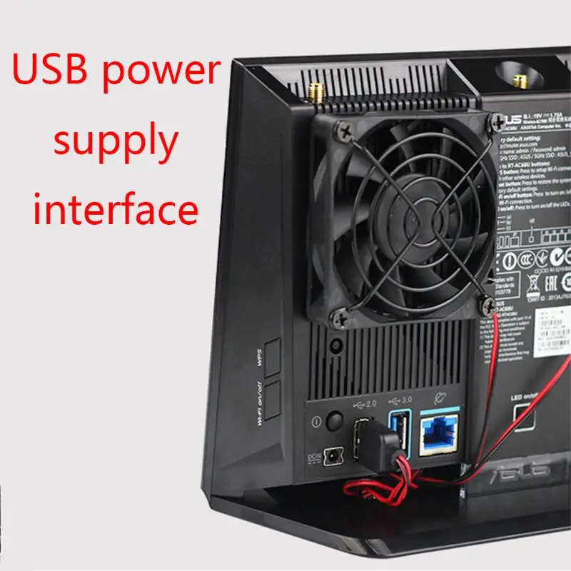 1 세트 냉각 팬 USB 팬 쿨러 A-SUS/AC86U/AC87U/R8000 라우터 H8WA 용 RT-AC68U