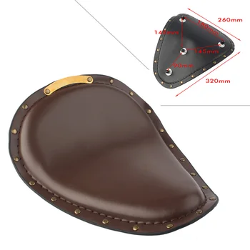 

Motorbike Front Driver Solo Seat Base For Harley Davidson Chopper Curious Bobber Custom Brown