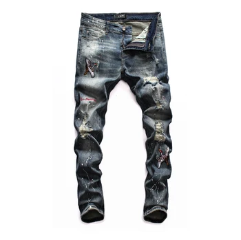 

NEW Men Jeans Ripped for Men Skinny DSQ D2 Jeans Pants Men Jeans Zipper Outwear Man Pants 1 order