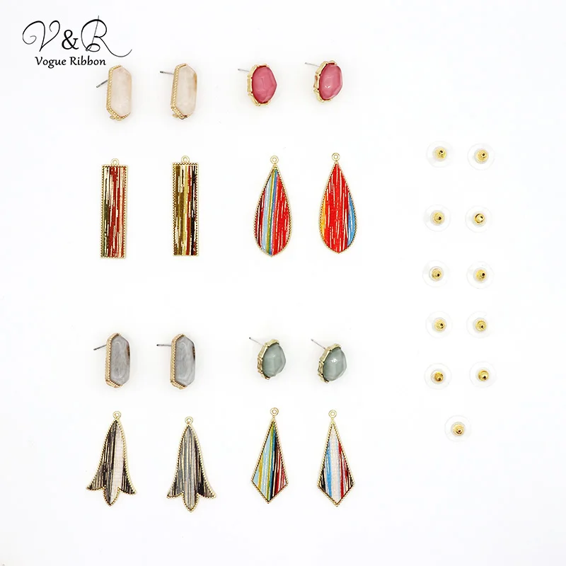 

Vogue Ribbon Diy Handmade Jewelry Making Pendent Charms Earring Set Components Decoration Fashion Accessories New Arrival Gifts