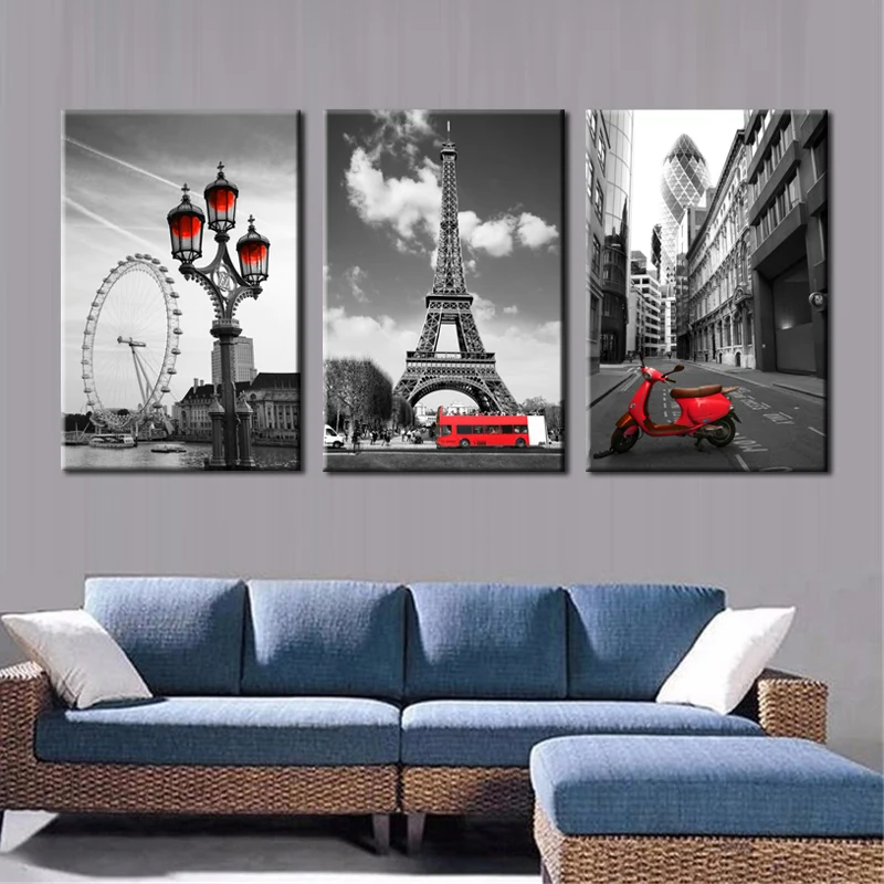 Modern City diamond Painting Landscape of the Tower in Paris cross stitch kit diamond embroidery mosaic black white decoration