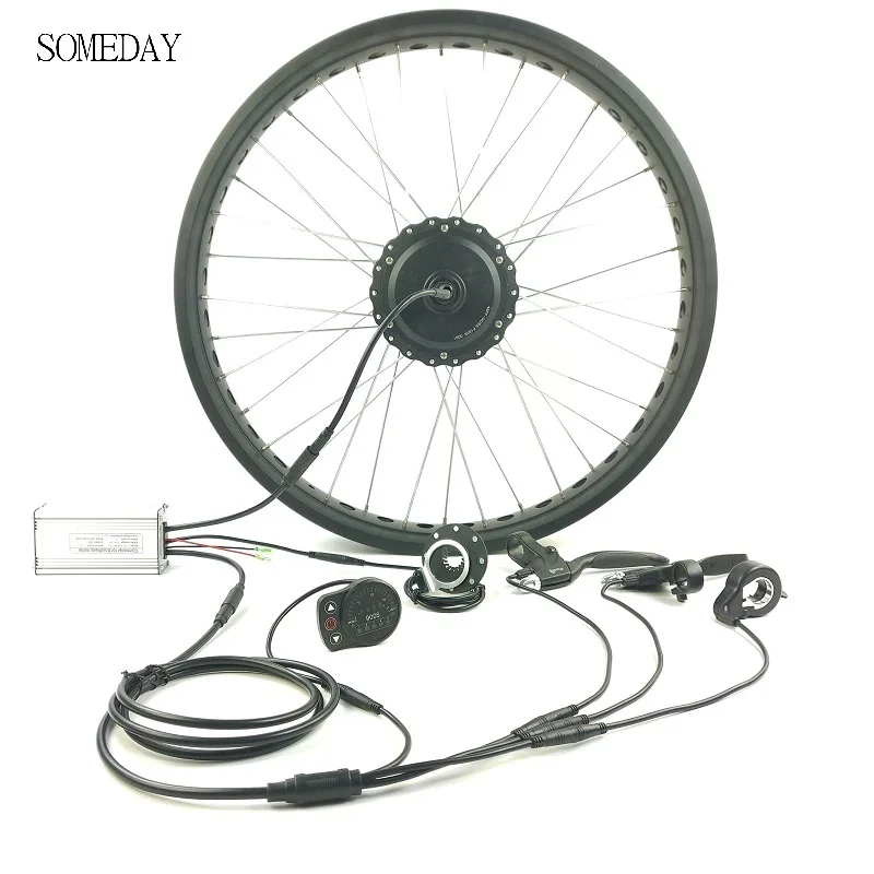 

SOMEDAY E-bike Conversion Kit 36V 250W Rear Rotate Brushless Gear Hub Motor Wheel with LCD6 Dispaly for 16-28 inch 700c wheel