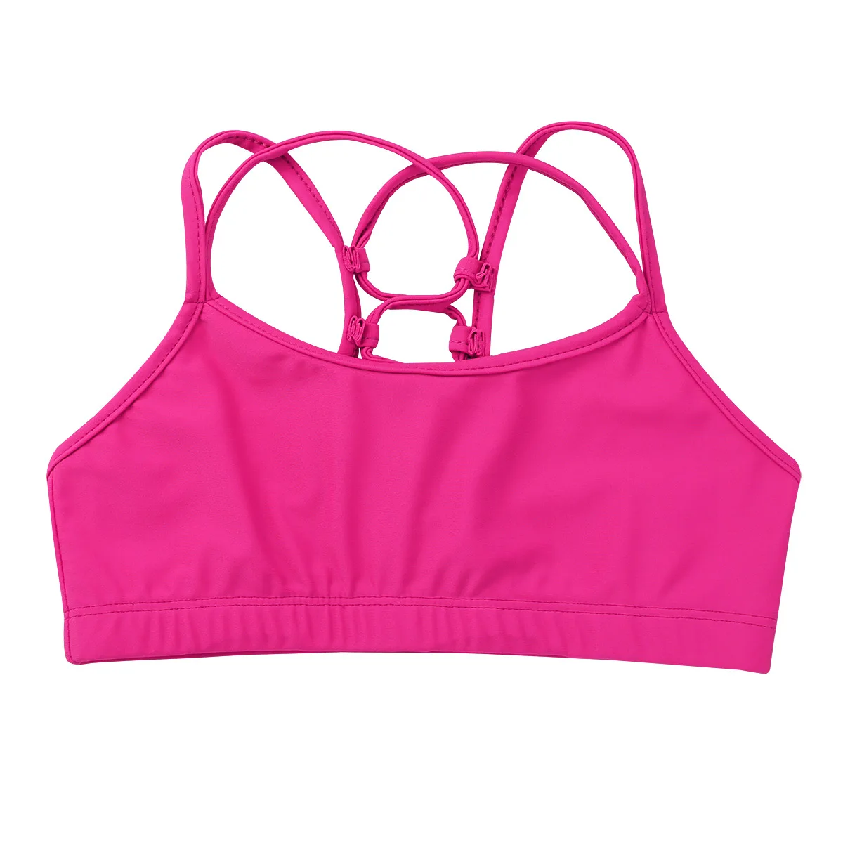 Girls Tank Tops Girls Sports Bras Kids Girls Sleeveless Ballet Dancewear Criss Cross Back Tanks Crop Tops Children Ballet Dance Sport Gymnastics Workout Bra Tops