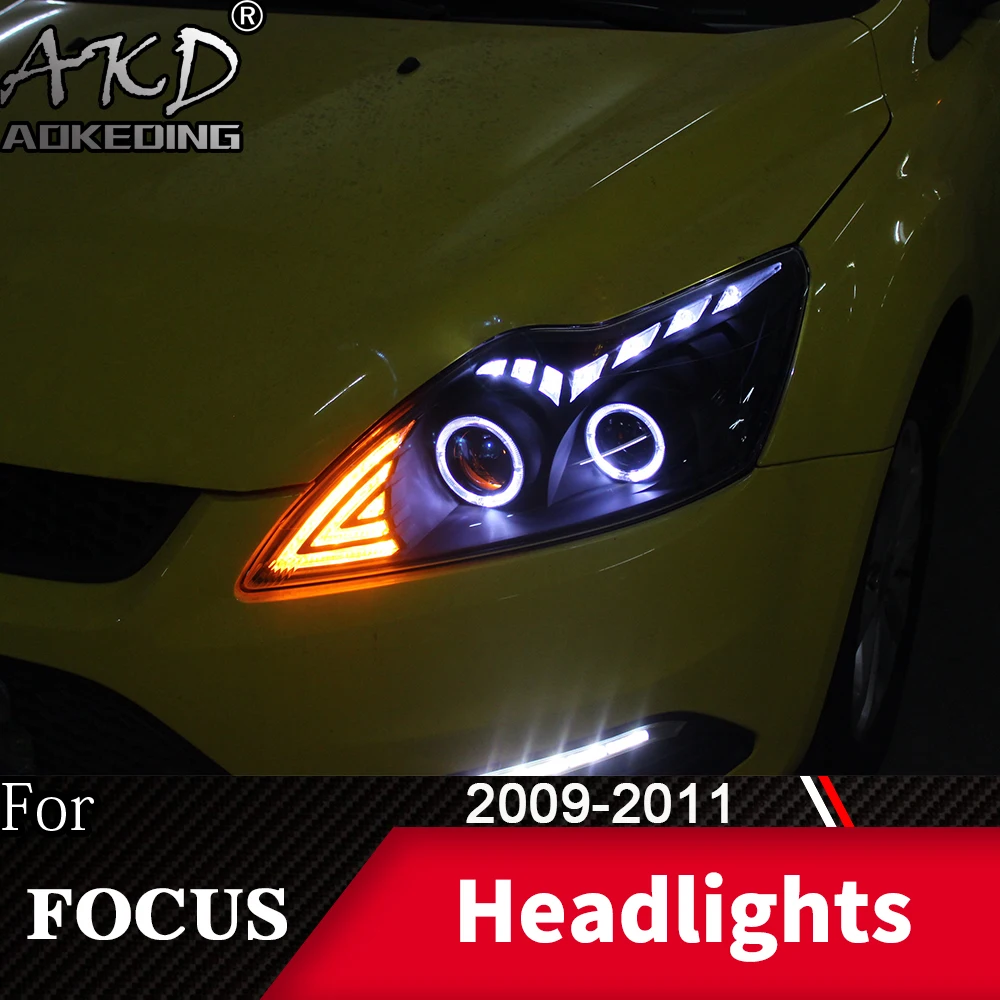 Фара для автомобиля Ford Focus 2009-2011 Focus 2 головной светильник s противотуманный светильник s дневной ходовой светильник DRL H7 светодиодный Биксеноновая лампа автомобильные аксессуары