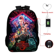 Newst Usb Mochila странные вещи рюкзак и сумка Dos школьные сумки для девочек-подростков Bookbag Cartera Mujer Hombre рюкзак