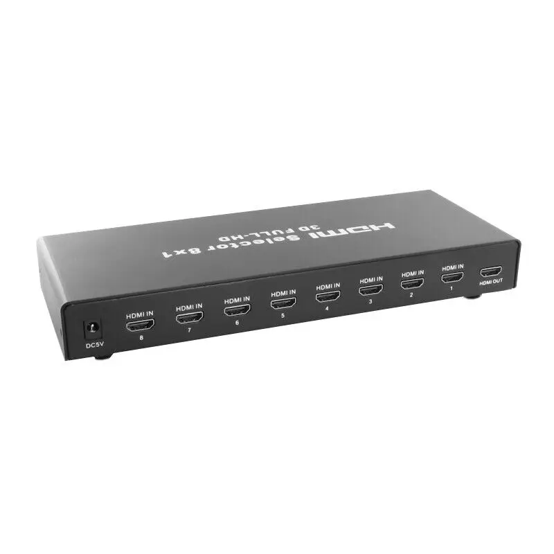 

Alumnium 1080P 8 Port Ports HDMI Switch with Remote Full HD HDTV