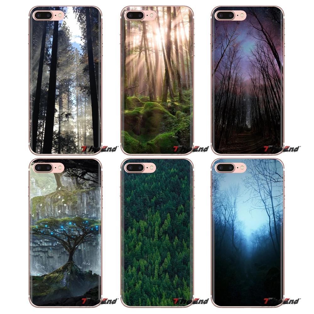Forest &amp Tree Wallpaper For Xiaomi Mi3 Samsung A10 A30 A40 A50 A60 A70 Galaxy S2 Note 2 Grand Core Prime Silicone Phone Bag Case |