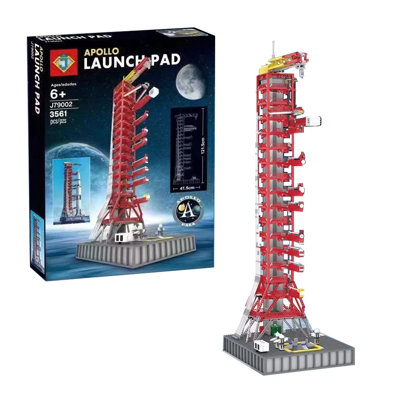 Конструктор Lepinblocks 79002 Apollo Saturn V Launch пусковая башня космический корабль наборы для
