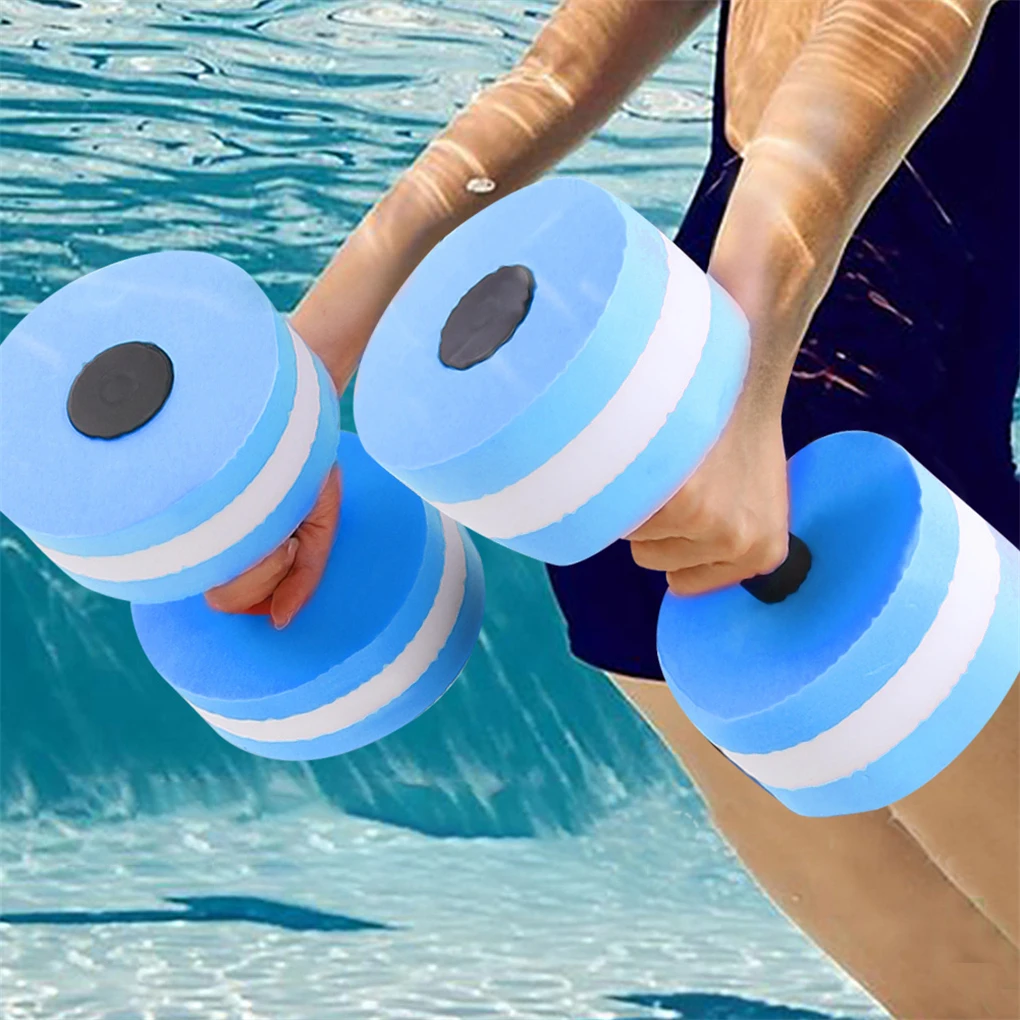 

1 Pair Water Aerobics Dumbbell Float Aquatic EVA Elastic Barbell Aqua Fitness Pool Swimming Yoga Exercise Accessory