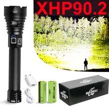 Lampe torche usb tactique la plus puissante, rechargeable, 300000 lm, xhp90.2, xhp70, 18650 26650, lampe de travail xhp50